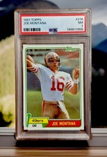 1981 TOPPS #216 JOE MONTANA PSA NM 7 HOF *MASONCARDS*