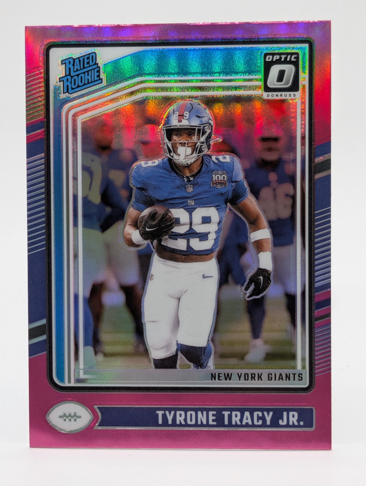 2024 Panini Donruss Optic Football Tyrone Tracy Jr. Rated Rookie Pink Prizm #259