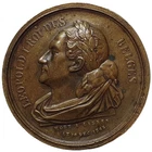 1865 Belgium King Leopold I Memorial Bronze Medal 91mm 370g by Norbert Jovenel
