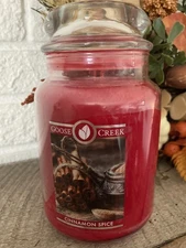 CINNAMON SPICE goose creek candles 24 oz Large jar 2 Wick Rare/retired NEW