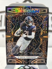 D'onta Foreman 2023 Obsidian #17 - Chicago Bears Hobby Orange Electric Etch /49