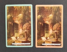 2 Vintage Swap Playing Cards - ILLINOIS Central Railroad - Rail Train Trains