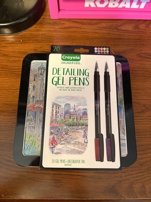 Crayola - Signature Detailing Gel Pens, 20 Count Never Used In Metal Box