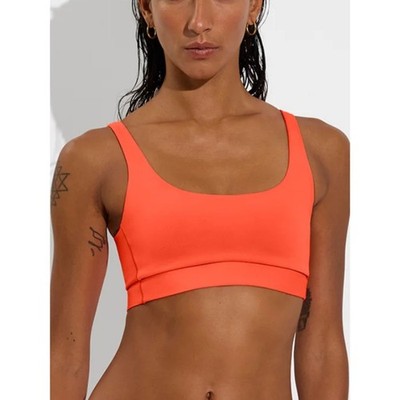 Left On Friday NEW Double Scoop Bikini Top in Aperol XL