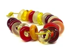 Big Hole Handmade Lampwork Glass Beads Murano glass Tamara Yarilo Brand 20 Pcs