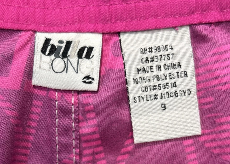 Bañador Billabong para mujer con logotipo rosa y negro talla 9 Foto 4 de 4