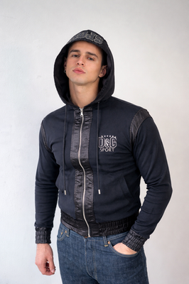 Vintage D&G Dolce & Gabbana Sport Hoodie Zip Up Jacket Black