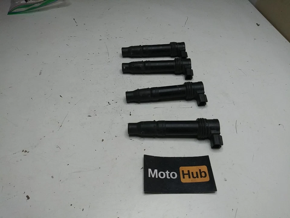 2004 04 03-04 KAWASAKI NINJA ZX6R ZX636 IGNITION COILS STICKS SPARK PLUG CAPS - Image 3 of 4