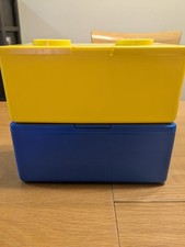 Lot Of 2 Vintage Chubs Plastic Stackable Containers Baby Wipes Holder