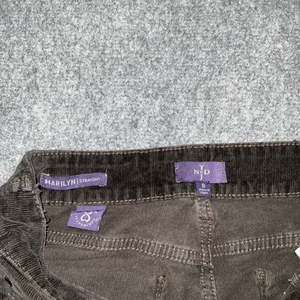 NYDJ Pants Womens Size 8 Brown Corduroy Marilyn Straight - Image 3 of 4