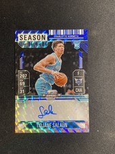 2024-25 Panini Mosaic Hornets RC Tidjane Salaun 13/49 Auto Season Ticket