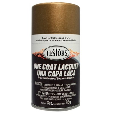 Testors 1847MT One Coat Lacquer Spray Paint - Bronze, 3oz