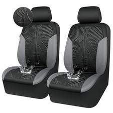Waterproof Black Gray Car Seat Covers Front Seat Two Front Black and Gray