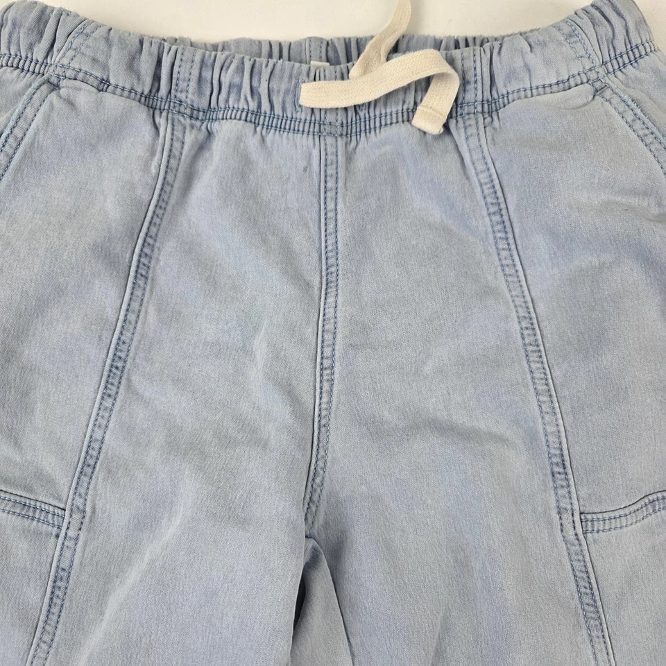 Aerie Pants Womens Medium Light Wash Wide Leg Drawstring Denim Lounge Casual - Image 4 of 4
