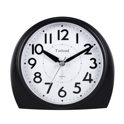 5.5'' Large Analog Alarm Clock Silent Non Ticking, Gentle Wake, Beep Sounds, I...