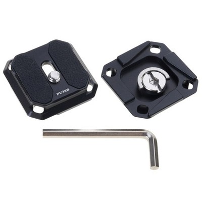 2pcs Quick Release Camera Plate 38mm Square Arca Type Mount for Shoulder Strap