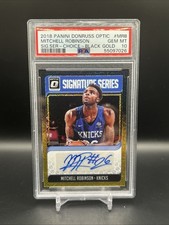 2018 Panini Donruss Optic Signature Mitchell Robinson Black Gold /8 PSA 10