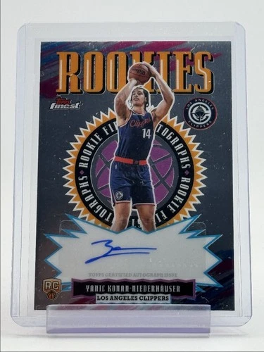 YANIC KONAN-NIEDERHAUSER 2025-26 TOPPS FINEST ROOKIES CLIPPERS RC AUTO Q3882