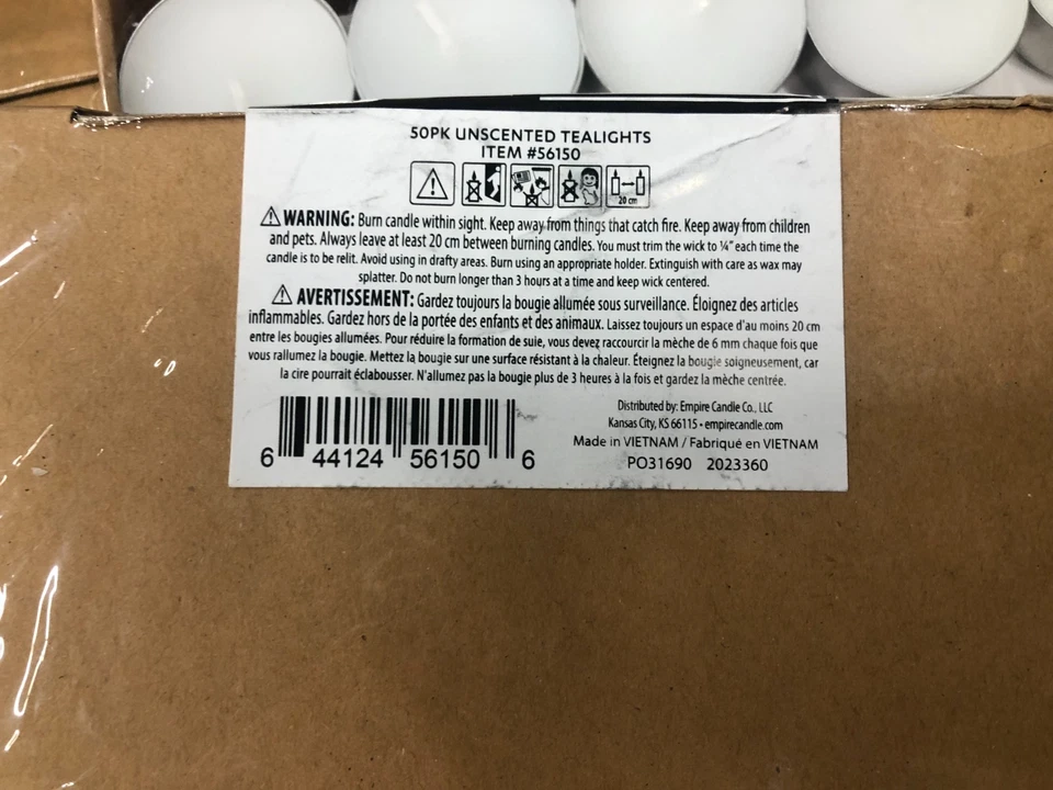 PACK de 20 velas Tealight Toscana sin perfume, 50 cada una Foto 3 de 3