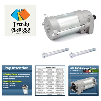 136-7880 Starter Motor Replacement for Toro Exmark Timecutter Titan HD Z Mast...