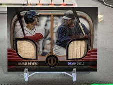 2022 Topps Tribute - Dual Relics 2 Player David Ortiz, Rafael Devers /25
