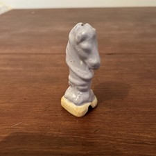 Vintage niebiesko-szary ceramiczny lejek konia 