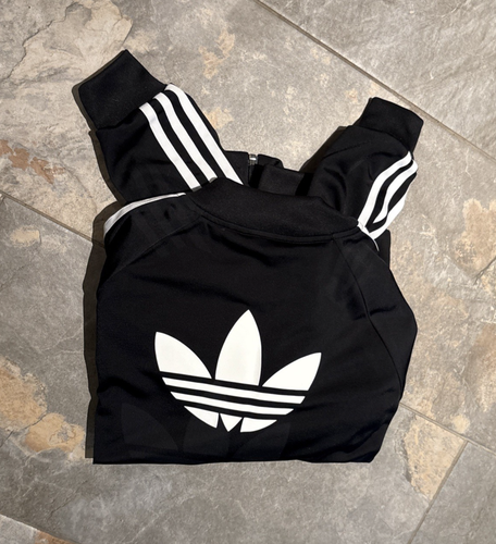 ✅ Adidas Women’s Black Track Jacket Full Zip Logo on Back Zip Pockets - Bild 1 von 12