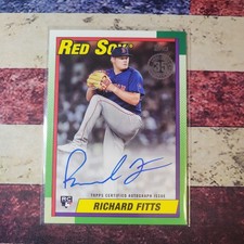 RICHARD FITTS 2025 TOPPS UPDATE #90B2-RF 1990 ROOKIE AUTO RC Red Sox