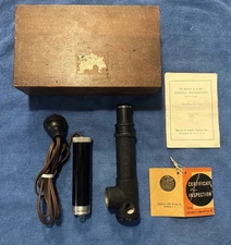 Brinell Hardness Scope Microscope Original Wood Box Bausch & Lomb Vintage U.S.A 