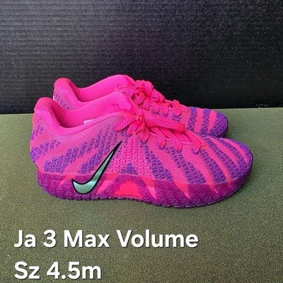 Nike Ja 3 Max Volume Pink Purple Lace Up Low Top Basketball Sneaker Men's