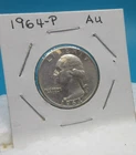 1964-P Washington QUARTER COIN 25 Cent / 90% Silver / About Uncirculated