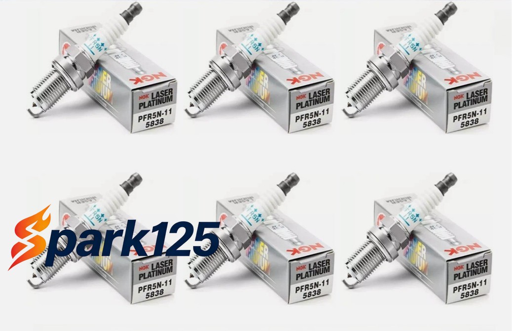 6PC 5838 For Laser Platinum Pre-Gapped Spark Plugs PFR5N-11/5838 NGK JAPAN