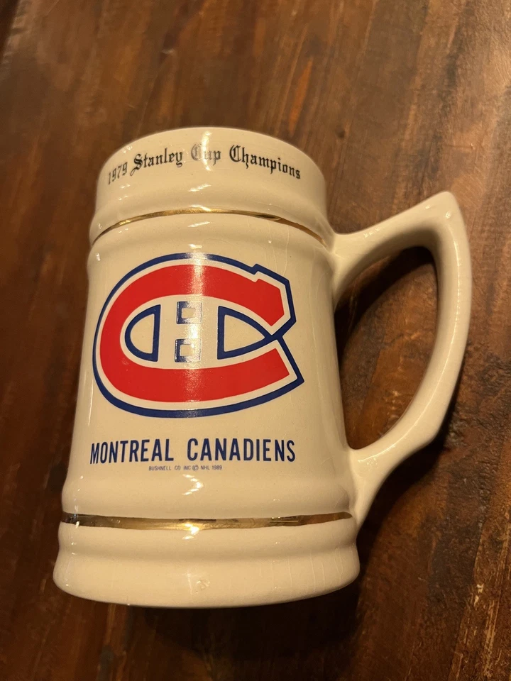 Taza de piedra vintage Montreal Canadiens 1979 Stanley Cup Champions Foto 3 de 4