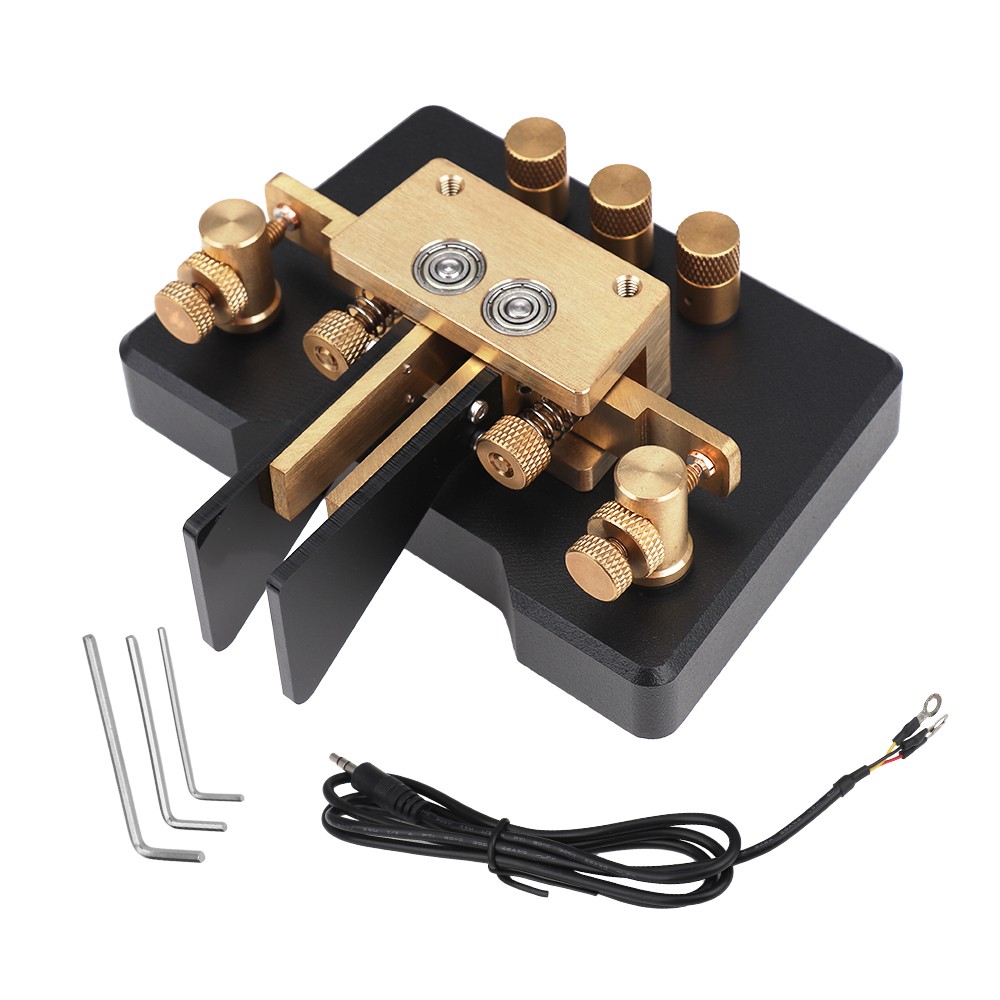 MK-03 Brass Portable CW Morse Code Key Telegraph Key for Ham Radio