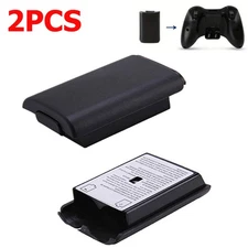 2pcs Black Battery Pack Cover Shell Case Kit for Xbox 360 Wireless Controller