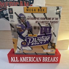 Panini Prestige 2024 Football Mega Box NFL 42 Cards Rookies Justin Jefferson