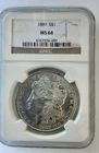 1889 Morgan Dollar S$1 NGC MS64