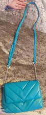 Coccinelle Turquoise Blue Leather Handbag Small Shoulder Bag