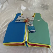 2 Unisex-Child Swim Flotation Classic Vest Begin to Swim Large Blue Green Pink