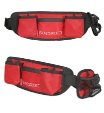 Running Belt - Adjustable Waist Accessory Hydration Water Bottles Holder Pockets