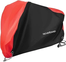NEVERLAND Motorcycle Cover Waterproof Outdoor - Motorbike Scooter XXXL, Red 