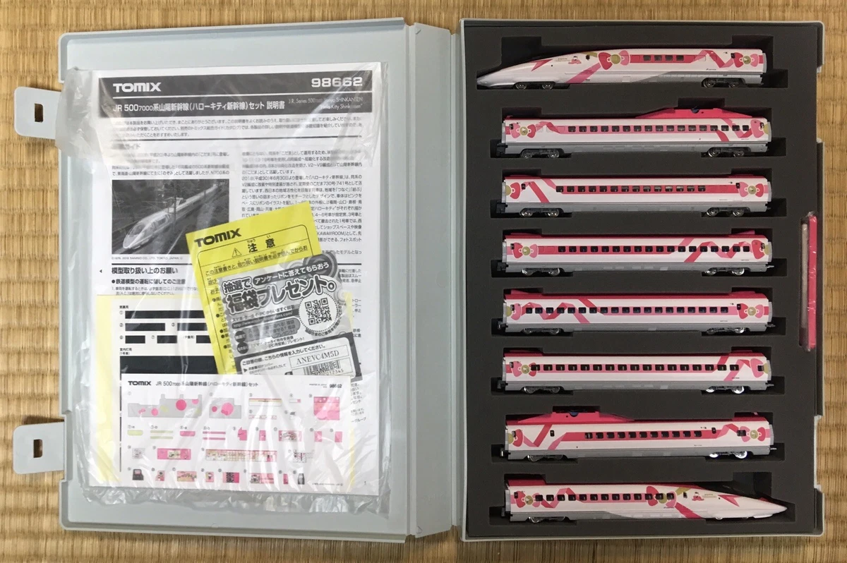 鉄道模型 TOMIX Hello Kitty Shinkansen 98662 Tomix 98662 N Gauge Jr 500 7000 Series Sanyo Shinkansen Hello Kitty 8