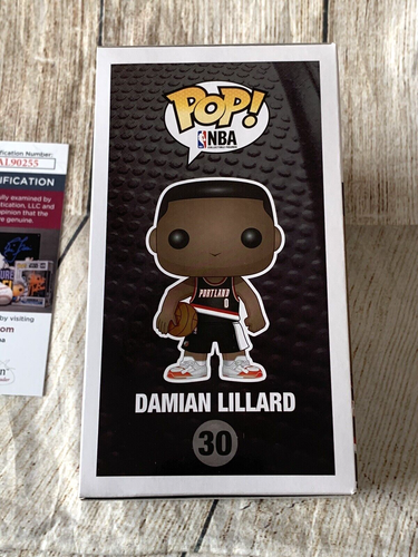 DAMIAN LILLARD Signed NBA SERIES 3 #30 Funko Pop Figure Trail Blazers JSA COA - Picture 16 of 23