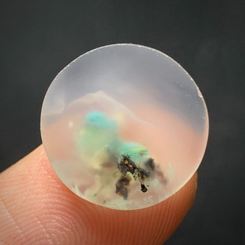 Tiny Chrysocolla Native Copper Agate Cabochon 13x13x5mm High Quality 7 ct - Picture 6 of 6