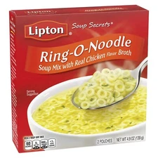 SOUP SECRETS Lipton Mix Ring-O-Noodle 🍜 4.9 oz - 2 Ct Packs, 12 Boxes