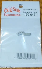 Cal-Scale #647 Diesel Exhaust Stack Oval (2 pcs in pkg) (HO Scale) Plastic