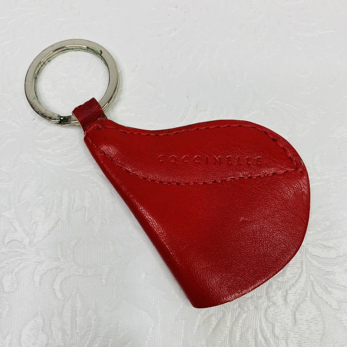 キーホルダー・キーリング COCCINELLE Woman Key chain Nude E2SSL410101 N71 Fashion Keychain Coccinelle Ruby Steel, Leather Women
