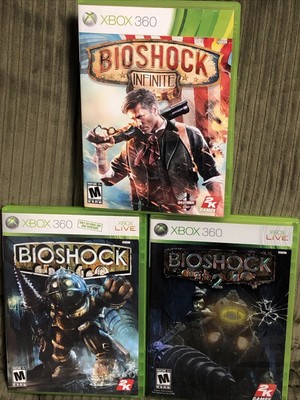 XBOX 360 Bioshock 1 Bioshock 2 & Infinite Bundle Lot of 3 Complete Tested  Works