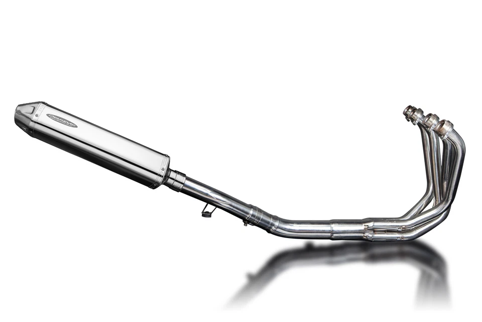 Silenciador de escape completo Suzuki GSX650 Katana 650 07-16 4-1 17" tri-ovalado de acero inoxidable Foto 2 de 4