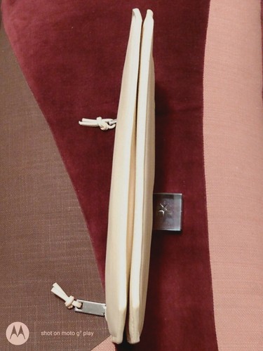 MANGO BARCELONA LEATHER crossbody clutch Bag ivory used for very short time - Picture 11 of 12